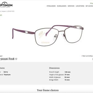 Dusky pink / rose gold titanium women's glasses Stepper model SI-50226